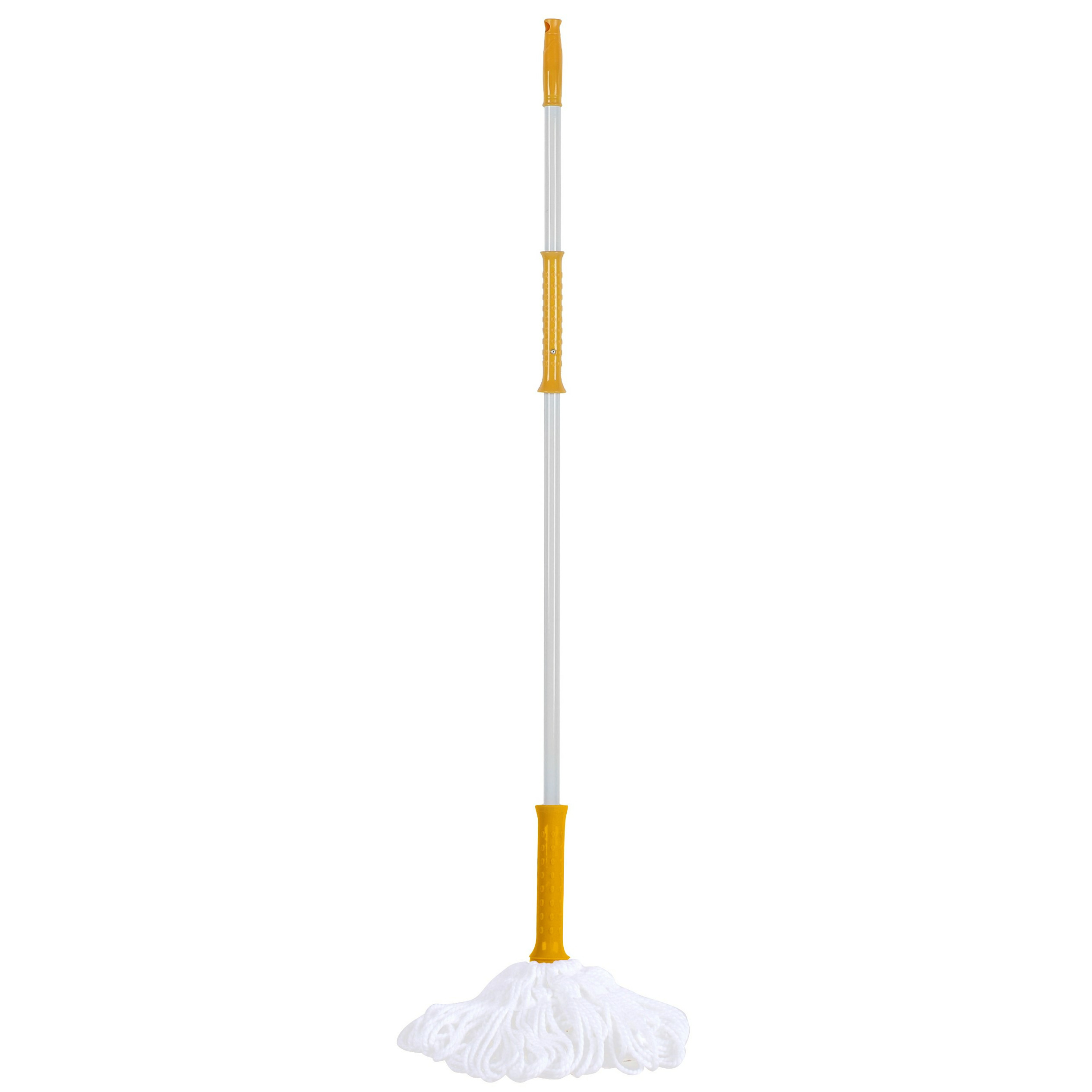 Schoonmaak/dweilen vloermop met telescoopsteel - uitschuifbaar 85 tot 125 cm -