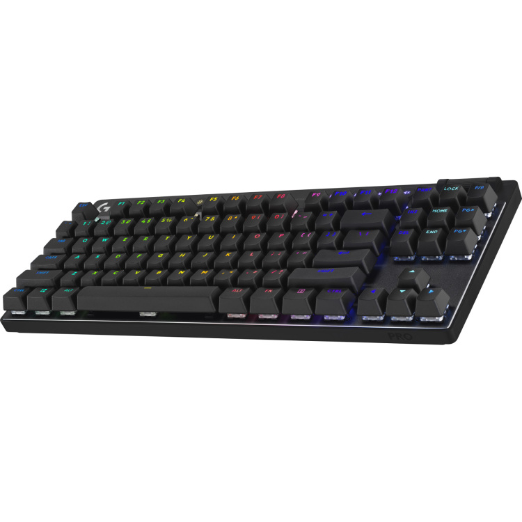 Logitech PRO X TKL gaming toetsenbord 80% (TKL), RGB leds, PBT Doubleshot keycaps, 2,4 GHz / Bluetooth / USB-C