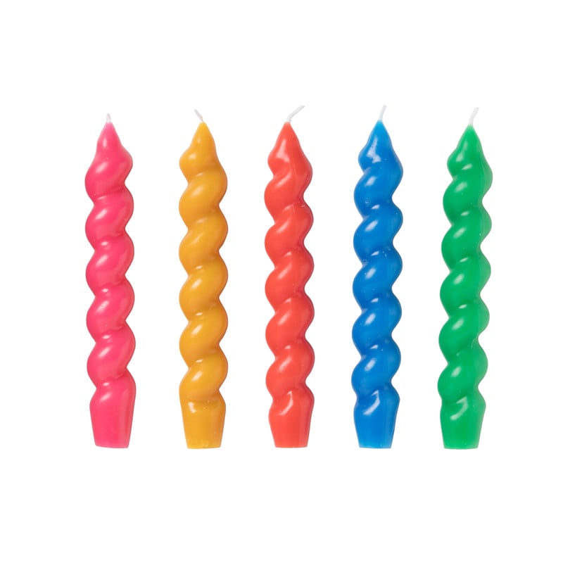 Dinerkaars twist - 5 kleuren - set van 5