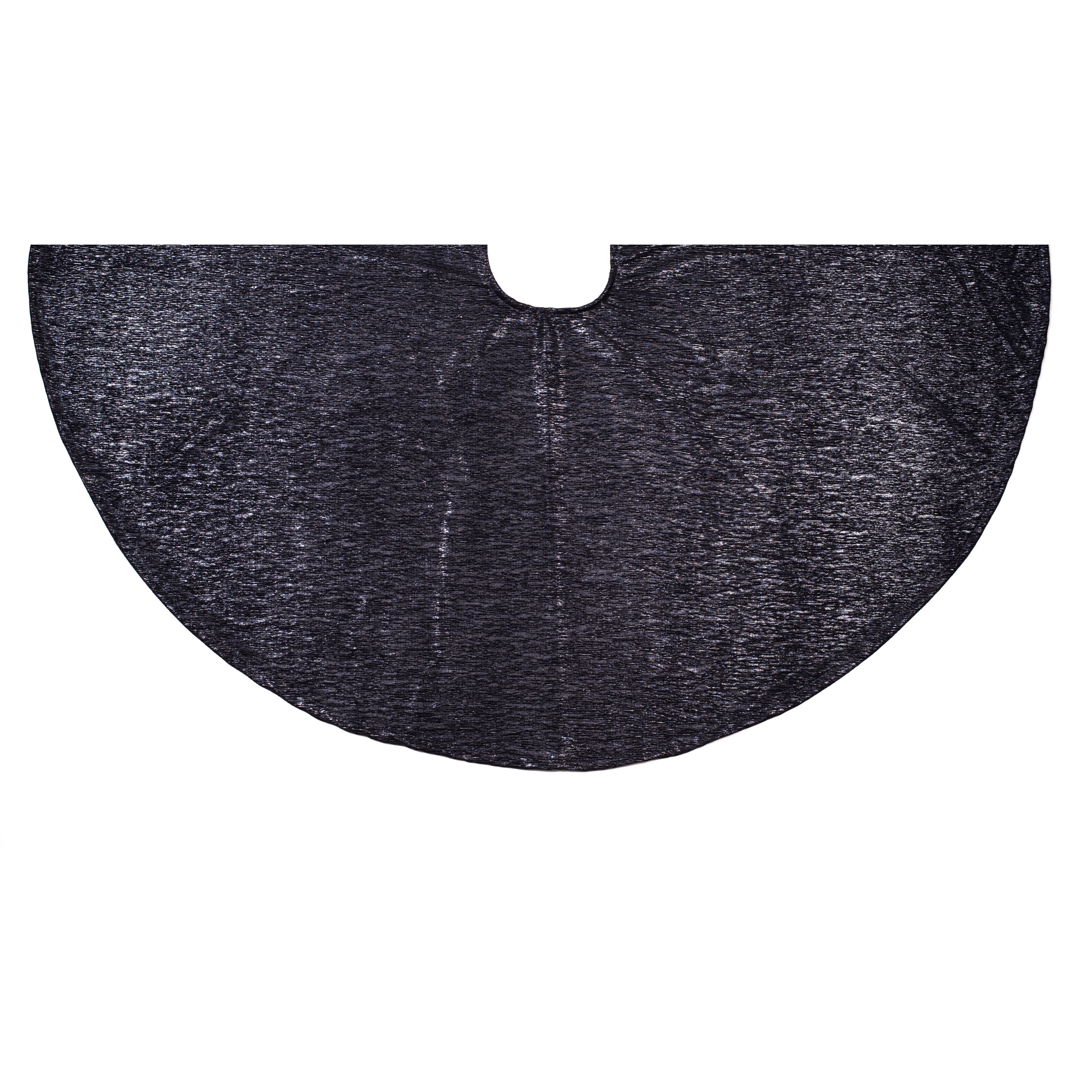 Kerstboomrok/kerstboom kleed - zwart - D120 cm - glanzend -