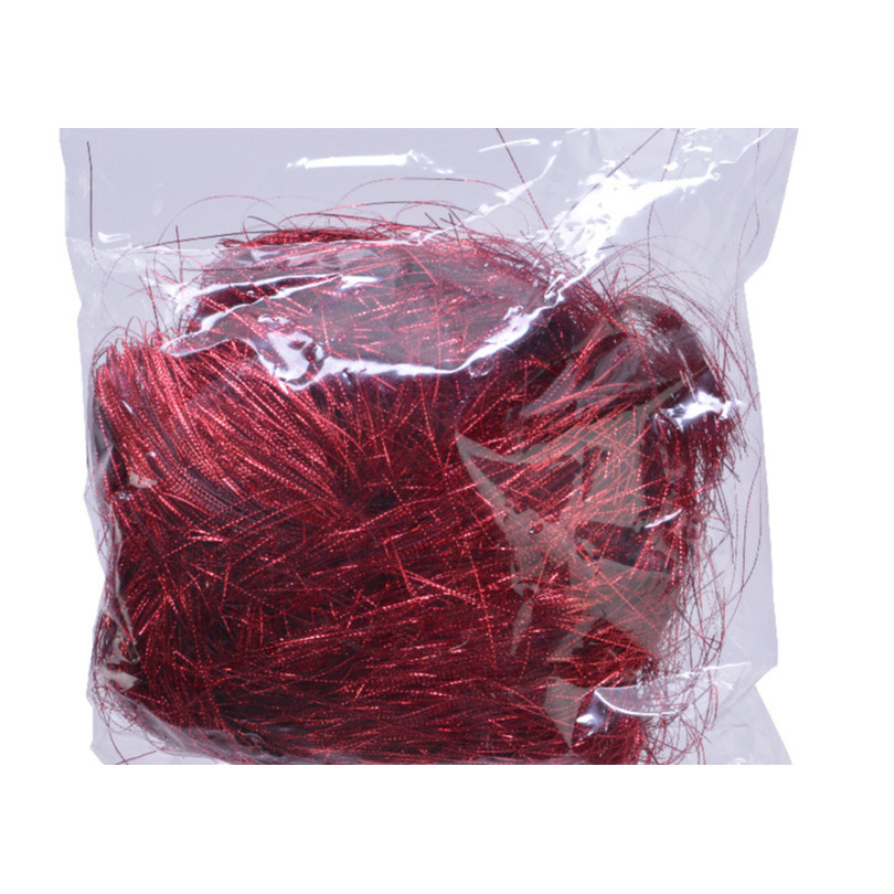 Engelenhaar - rood - 80 gram - synthetisch - kerstboom versiering lamettahaar -