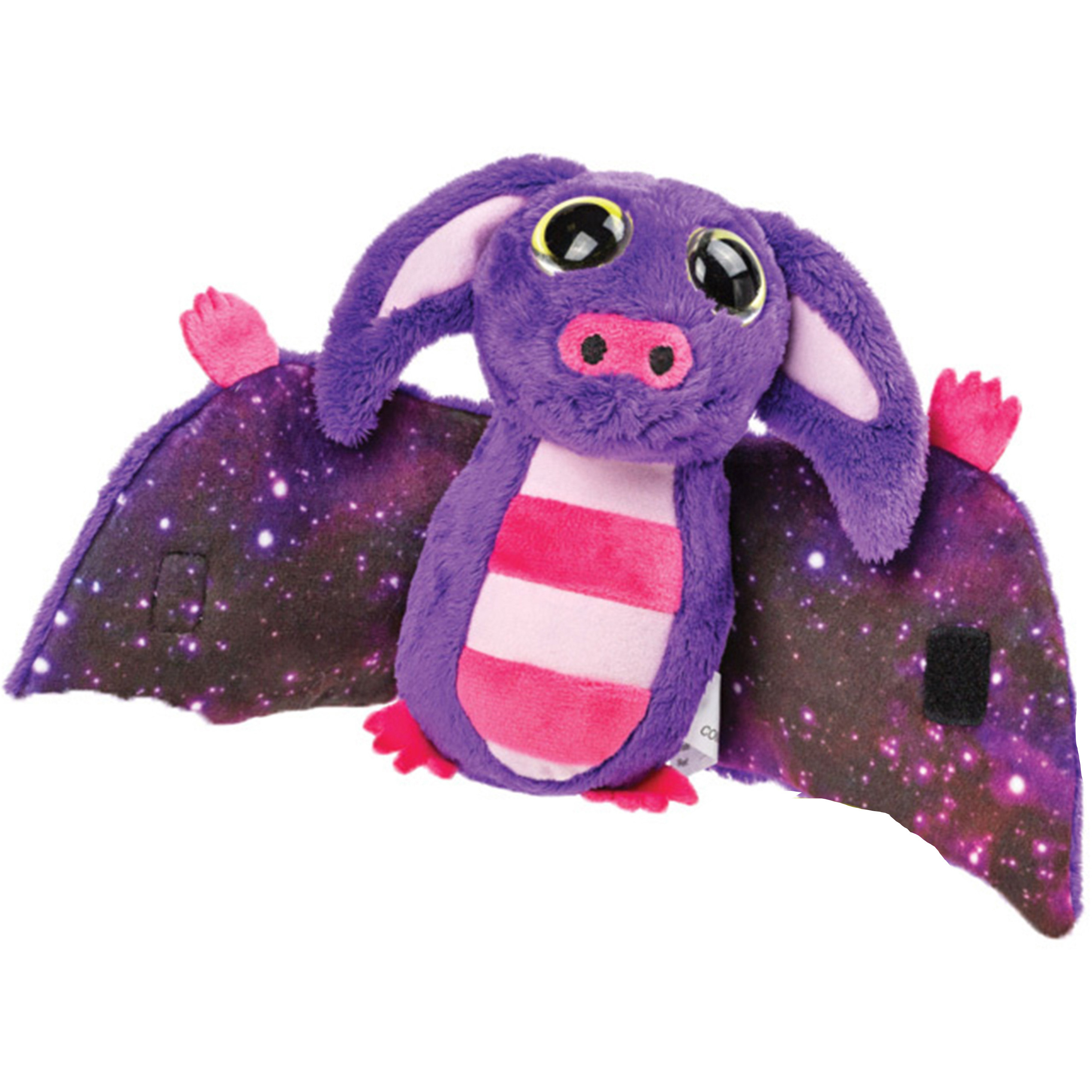 Pluche knuffeldier vleermuis - paars/roze - 17 cm - speelgoed -