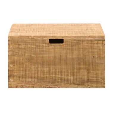 Opbergkist Ronald - naturel - 37x67x37 cm - Leen Bakker