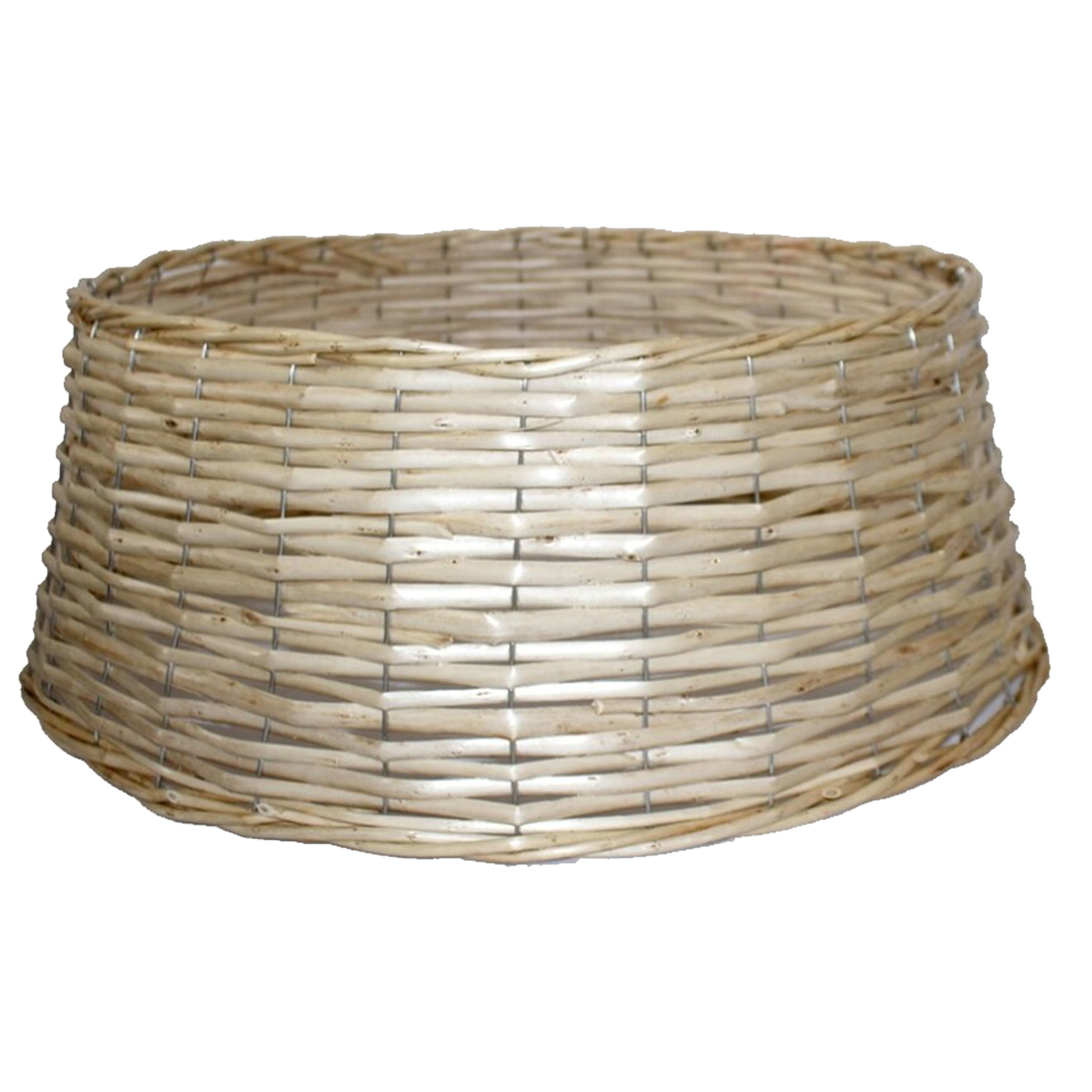 Kerstboomrok/kerstboommand gevlochten naturel D45 cm en H20 cm voor kerstboom van 180 cm -