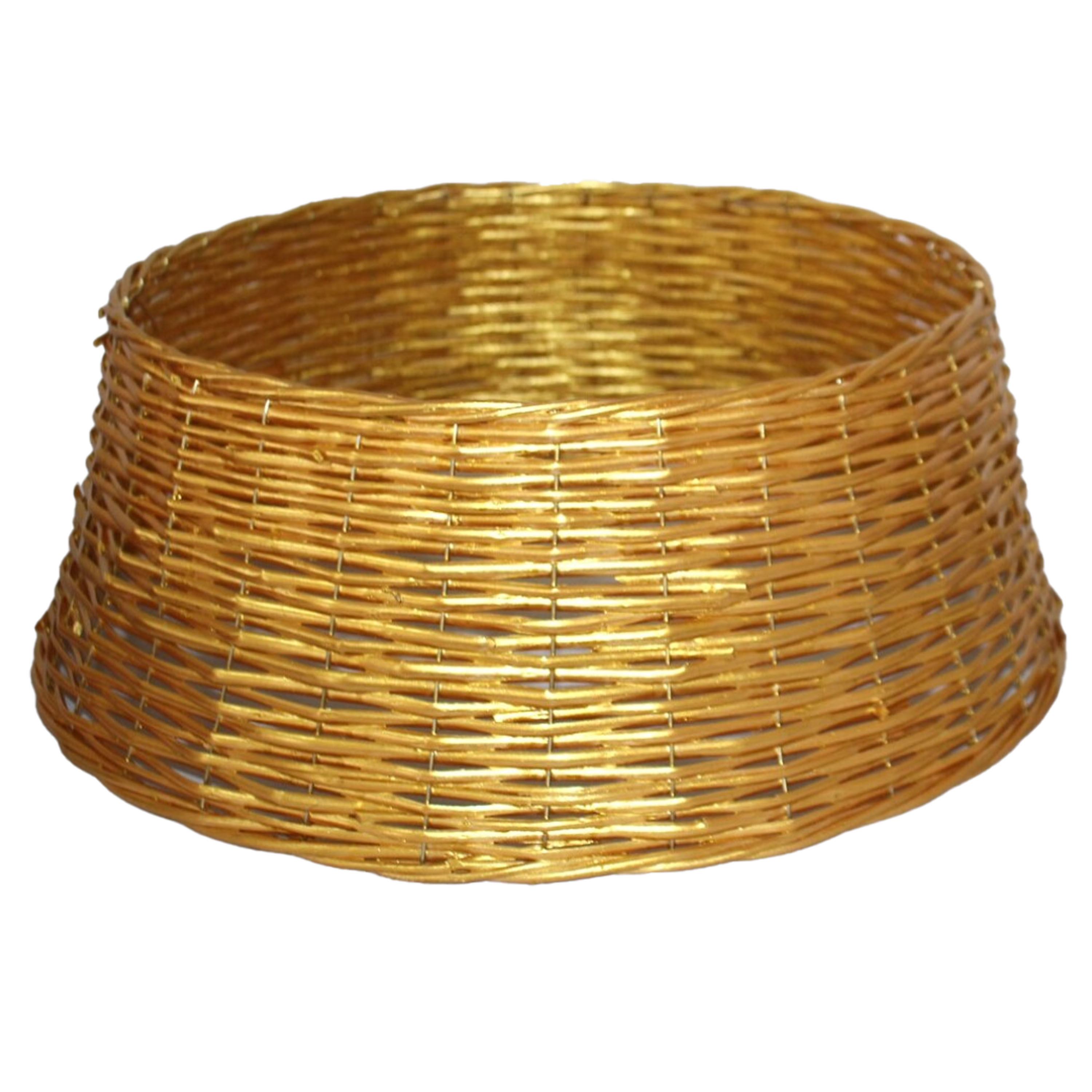 Kerstboomrok/kerstboommand goud D48 cm en H21 cm voor kerstboom van 180-210 cm -