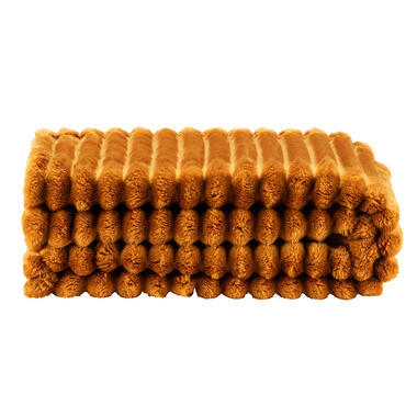 Plaid Zaira - Caramel - 130x170 cm - Leen Bakker