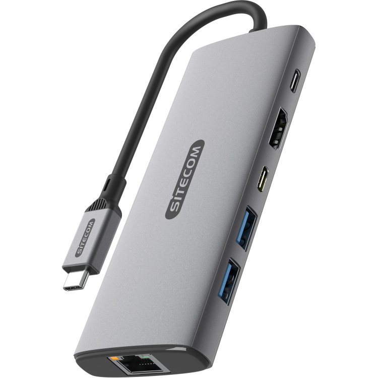 Sitecom 6-in-1 USB-C Power Delivery Gen 2 Multiport dockingstation