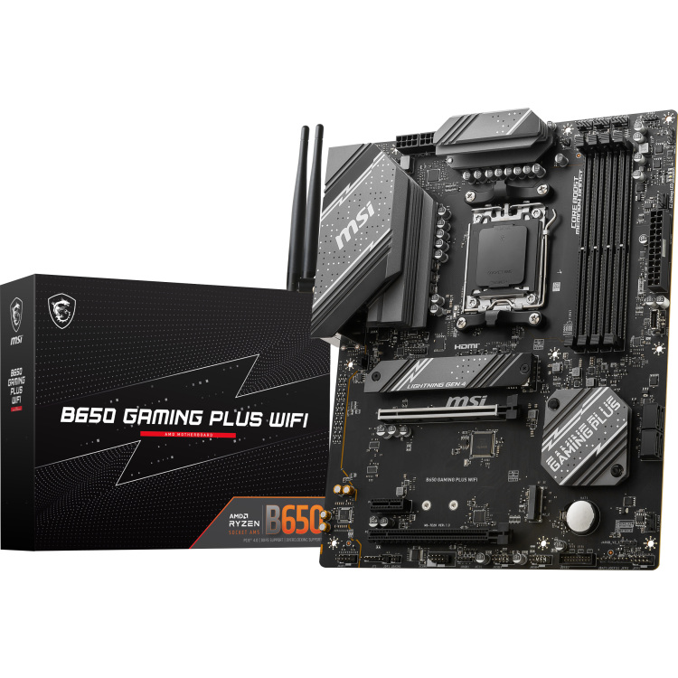 MSI B650 GAMING PLUS WIFI moederbord RAID, 2,5Gb-LAN, WLAN, BT, Sound, ATX