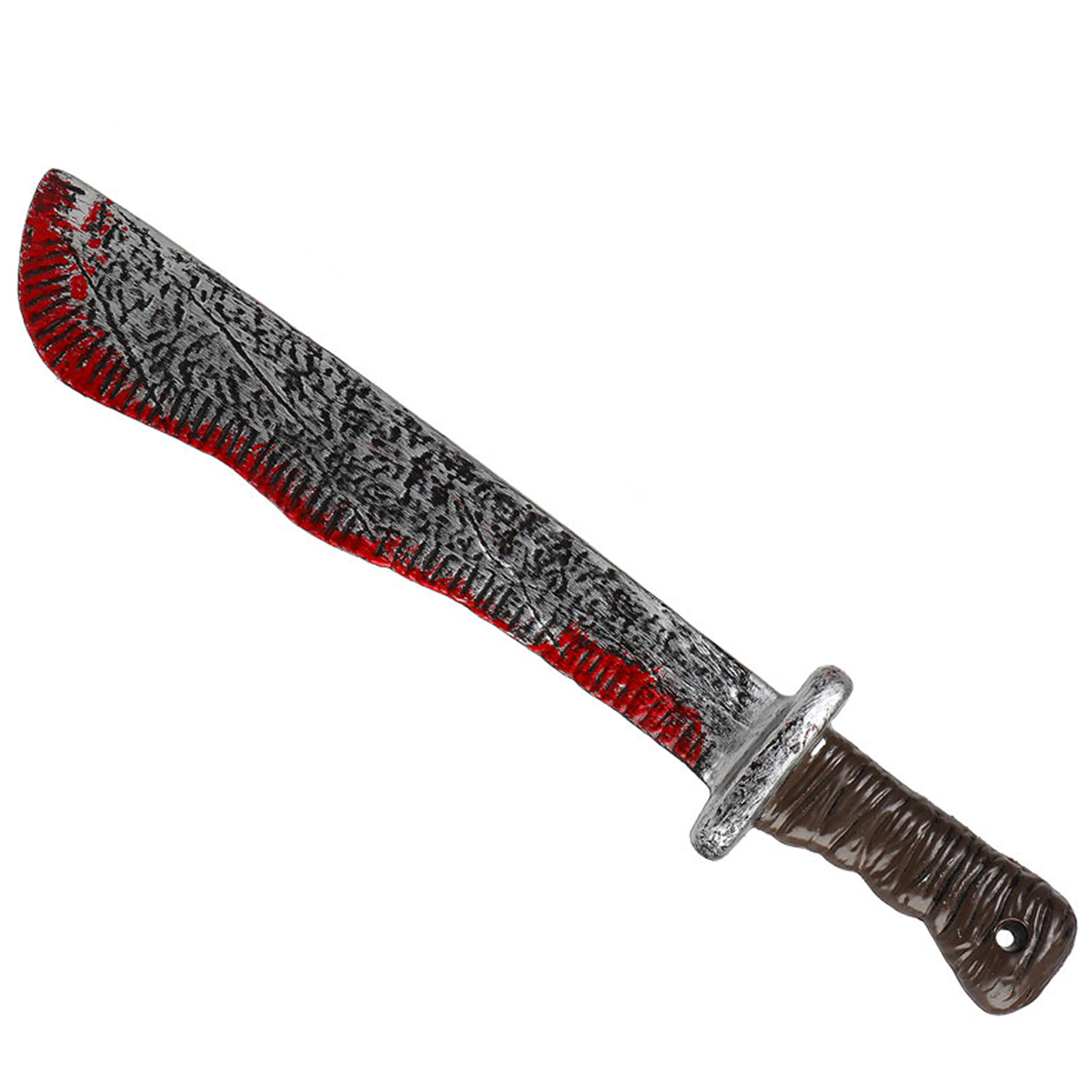Grote machete/mes - plastic - 43 cm - Halloween/ridders verkleed wapens accessoires -
