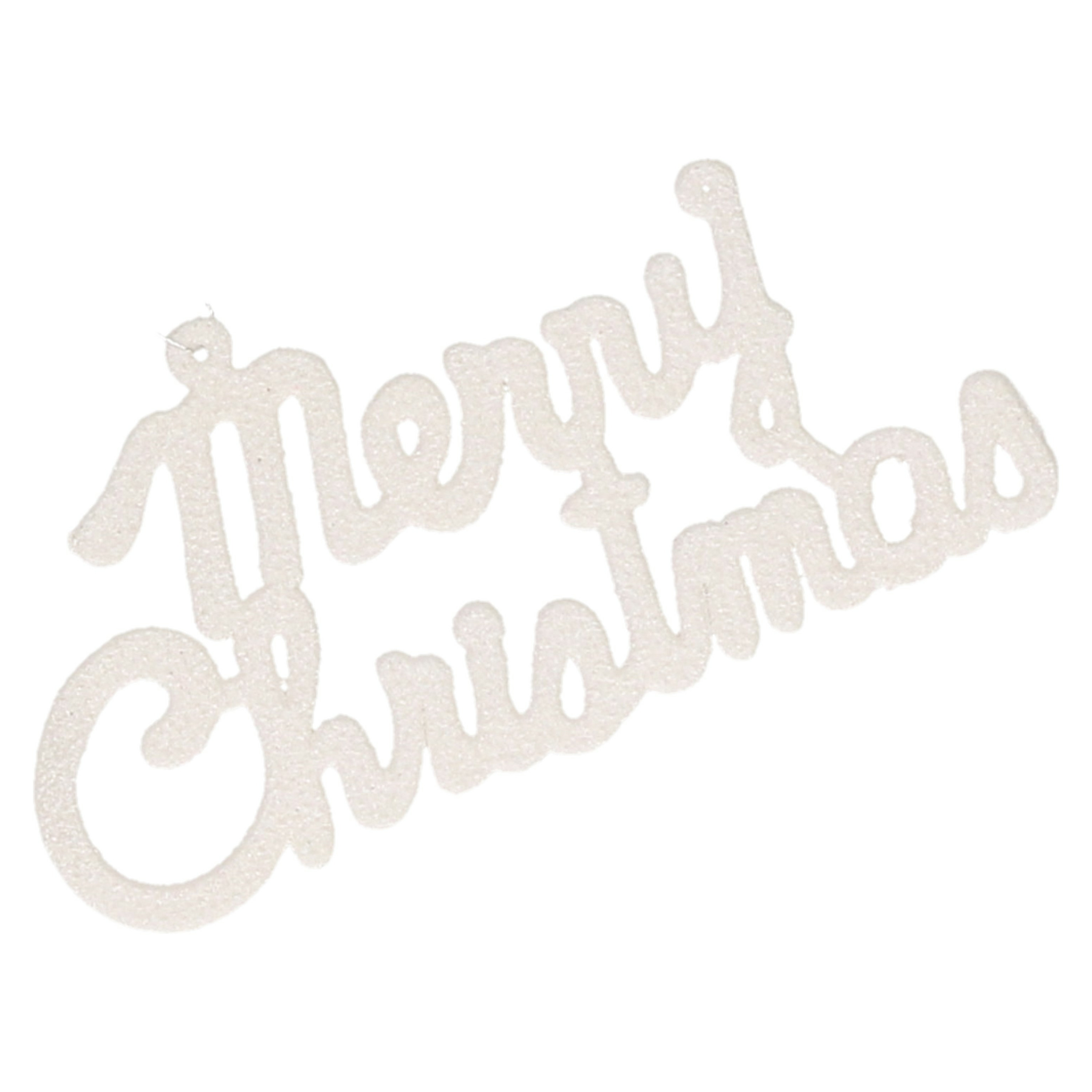 Cosy@Home Kersthangers - Merry Christmas - 6x - wit - kunststof -
