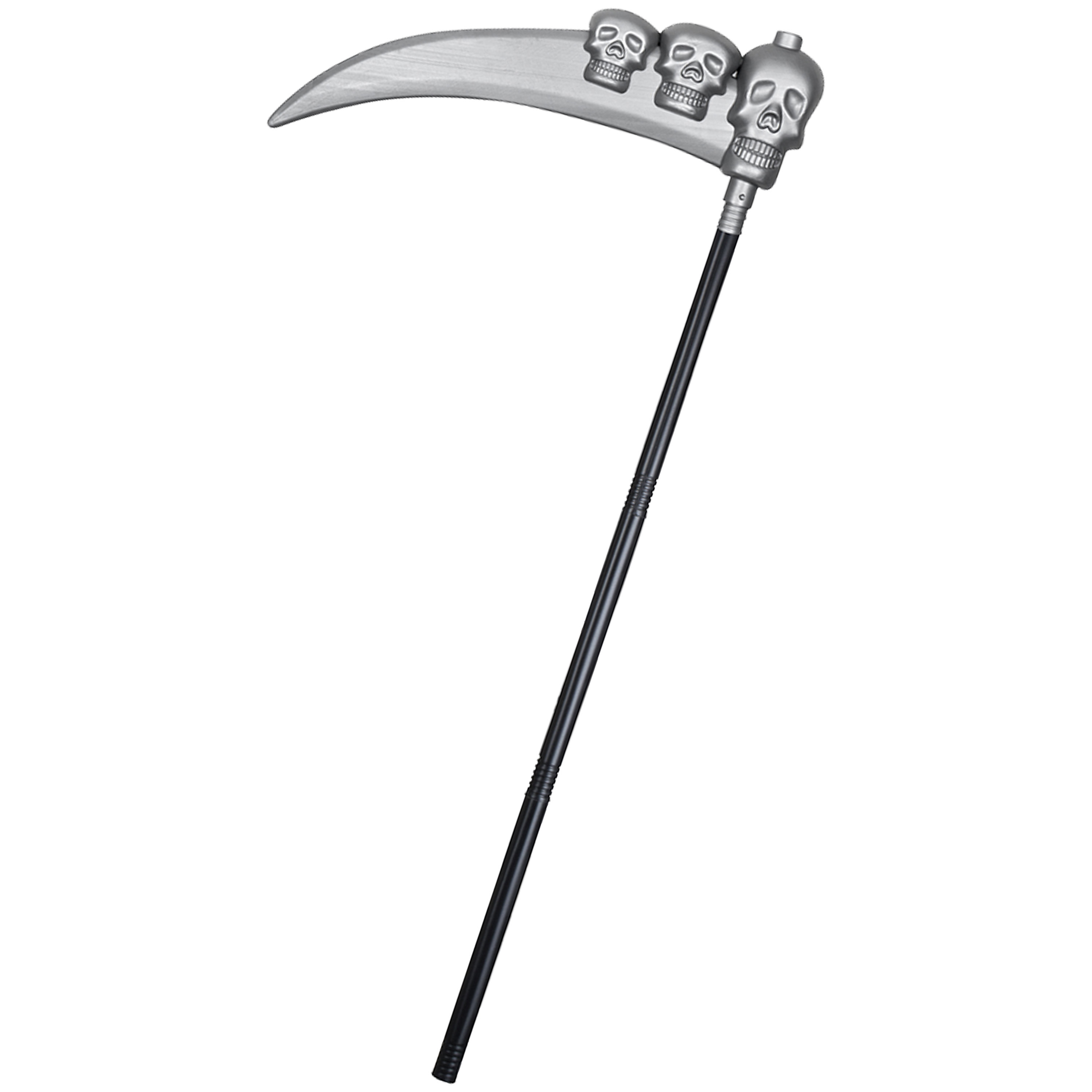 Zwarte zeis van magere Hein - plastic - 103 cm - Halloween wapens accessoires -