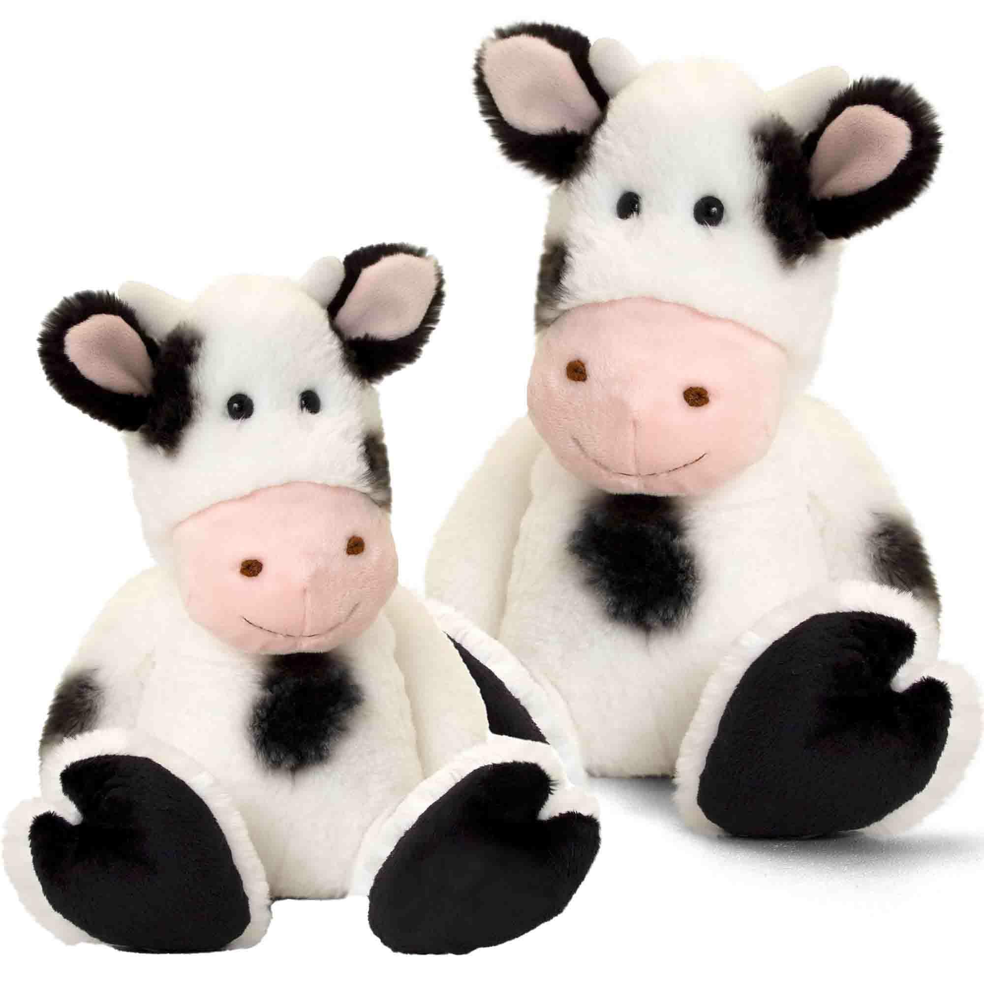 Pluche knuffels koeien familie 18 en 25 cm -
