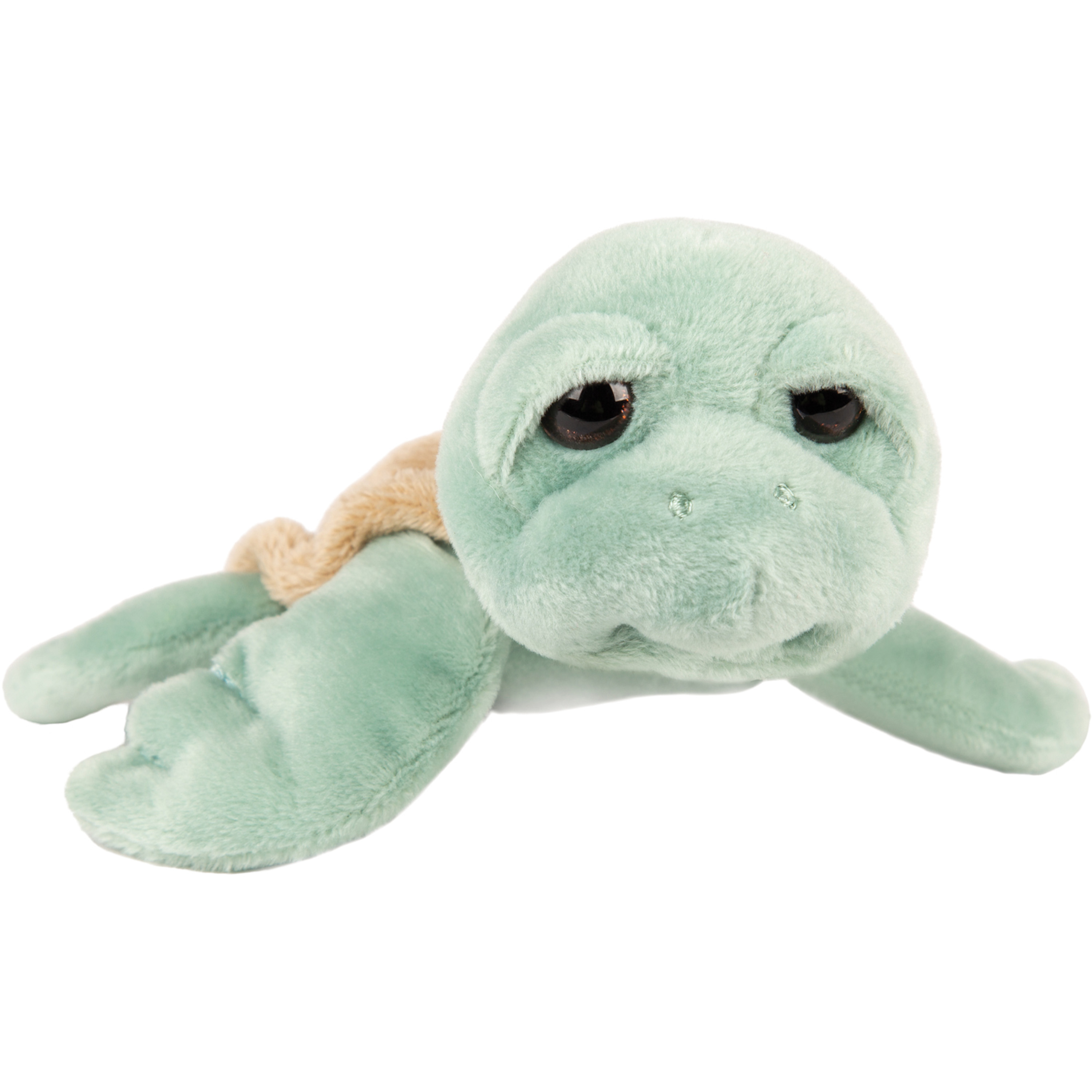 Suki Gifts pluche zeeschildpad Jules knuffeldier - cute eyes - mintgroen - 14 cm -