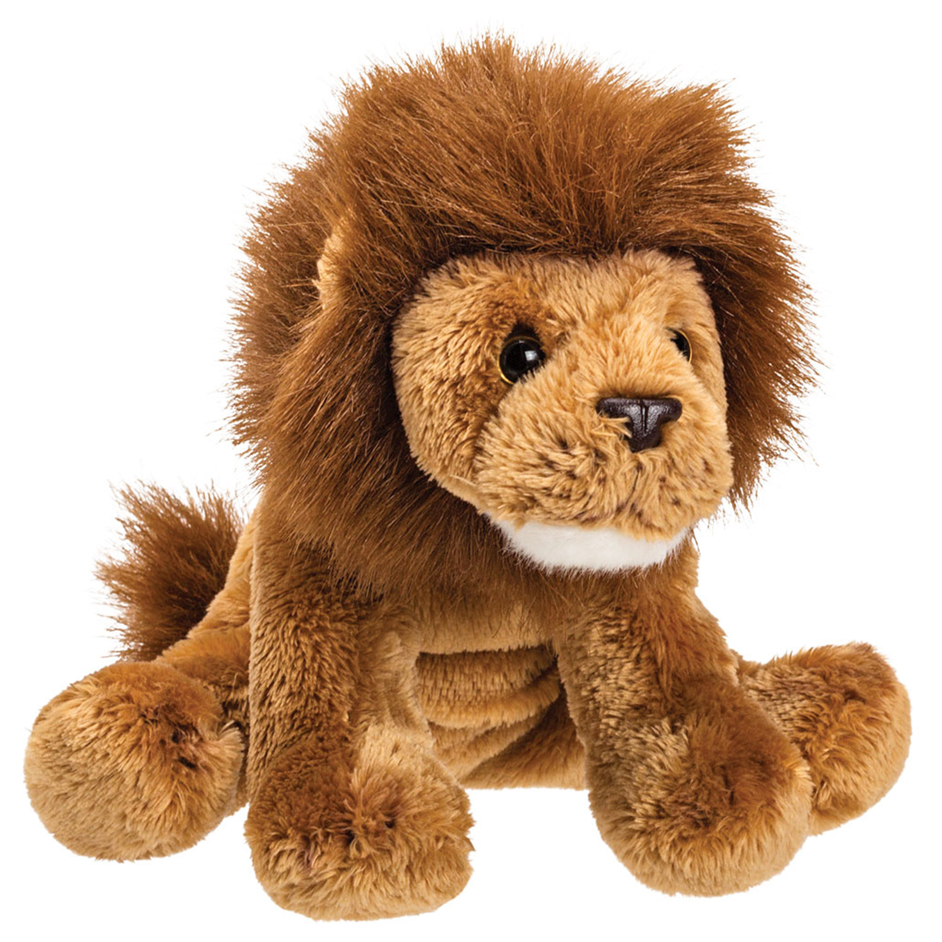 Pluche knuffeldier Leeuw - bruin - 13 cm - safari thema -
