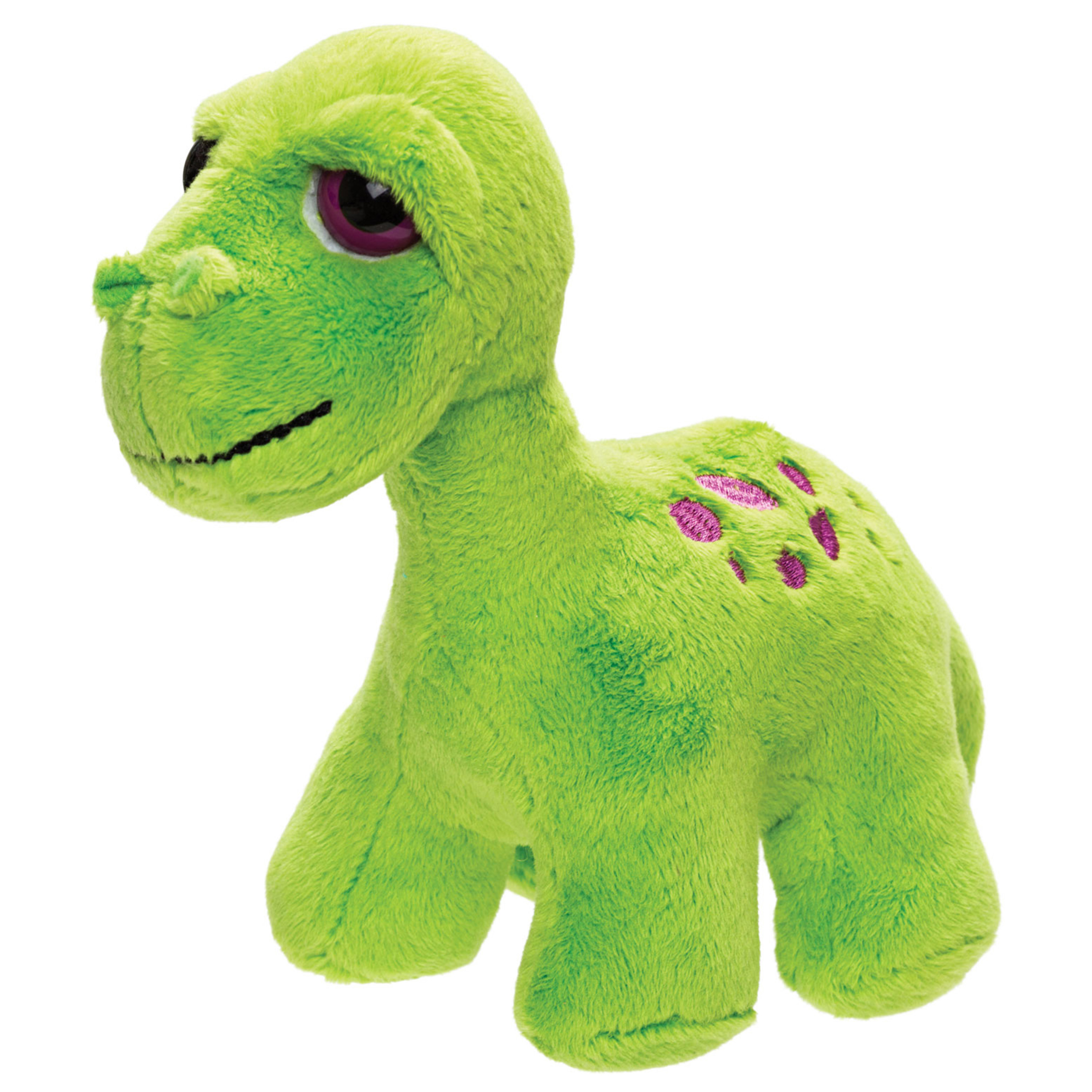 Pluche knuffeldier dinosaurus - Brontosaurus - groen - 17 cm - Dino thema -