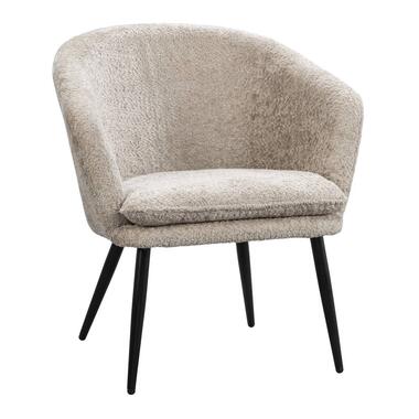 Fauteuil Cloe - stof - beige - Leen Bakker