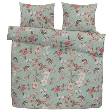 Comfort dekbedovertrek Norah - groen - 240x200/220 cm - Leen Bakker