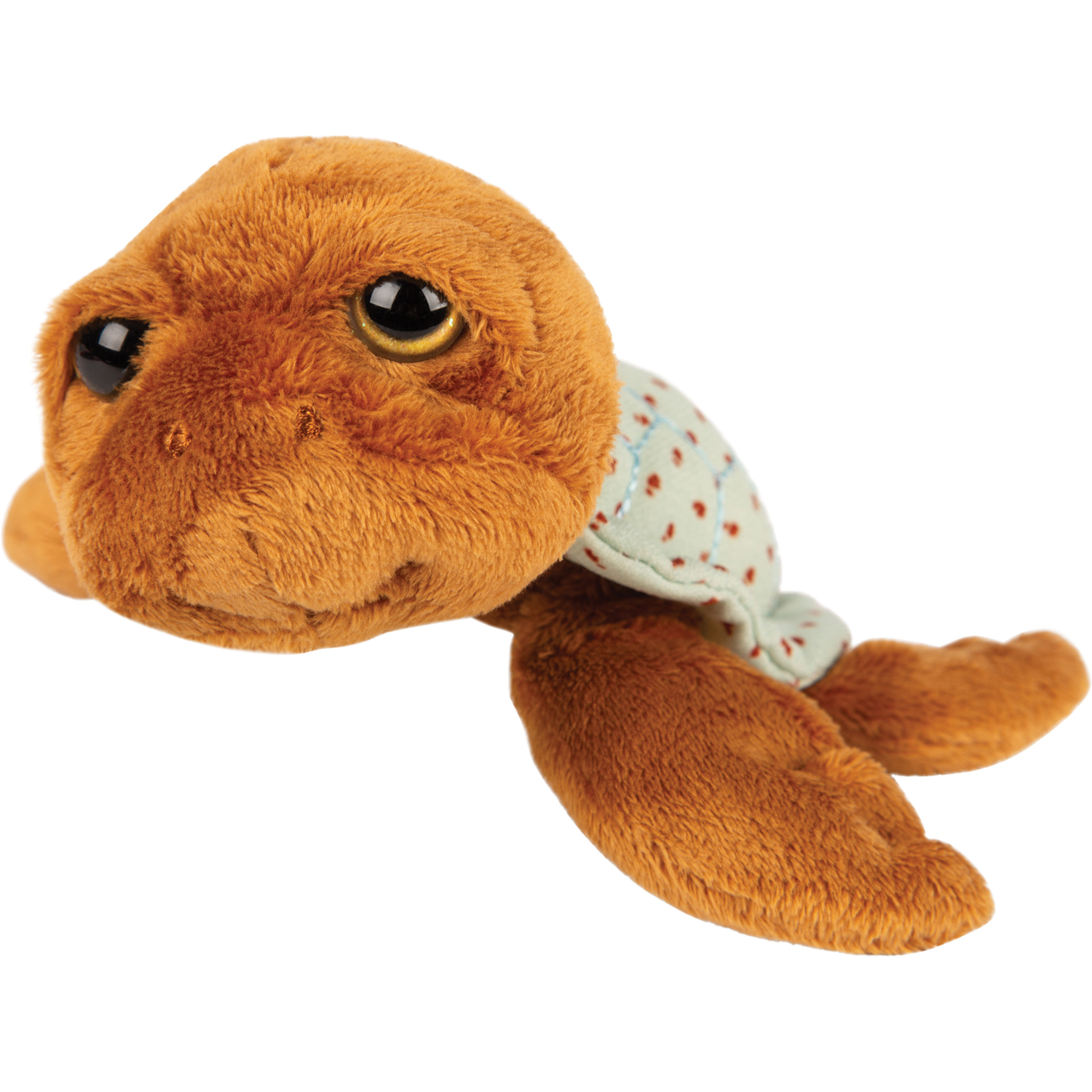 Suki Gifts pluche zeeschildpad Jules knuffeldier - cute eyes - donkerbruin - 14 cm -