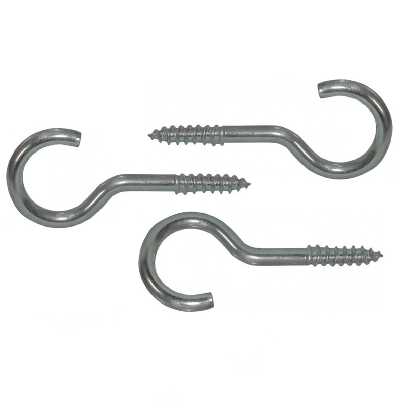 DHZ ijzerwaren - Schroefhaken - verzinkt metaal - 30 mm - 30x stuks -