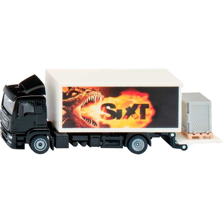 SIKU Super - MAN LKW vrachtwagen met gesloten opbouw en laadklep modelvoertuig Schaal 1:50