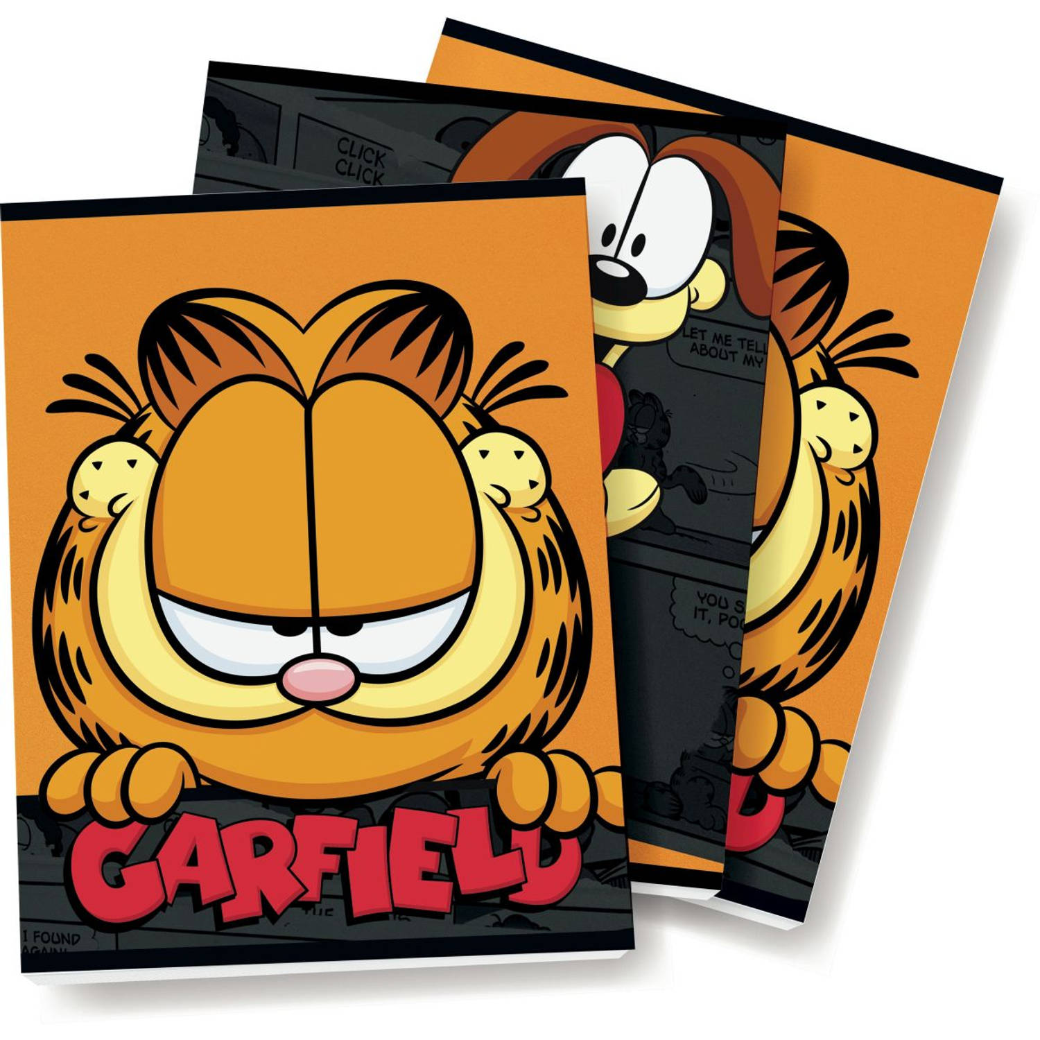 Garfield schoolschriften met lijntjes - A5 (kleine schriften) - 3 stuks