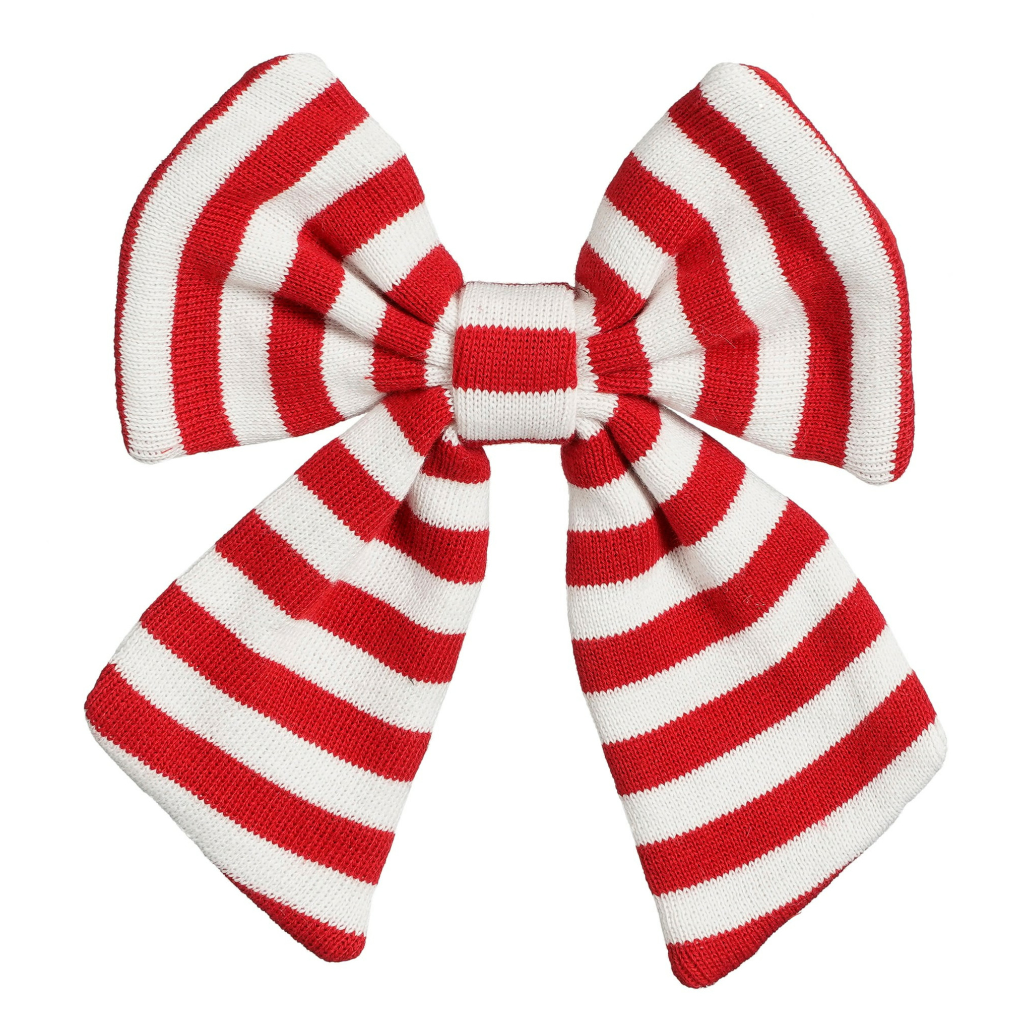 House of Seasons Kerststrik - rood/wit streep - 20 x 17cm -