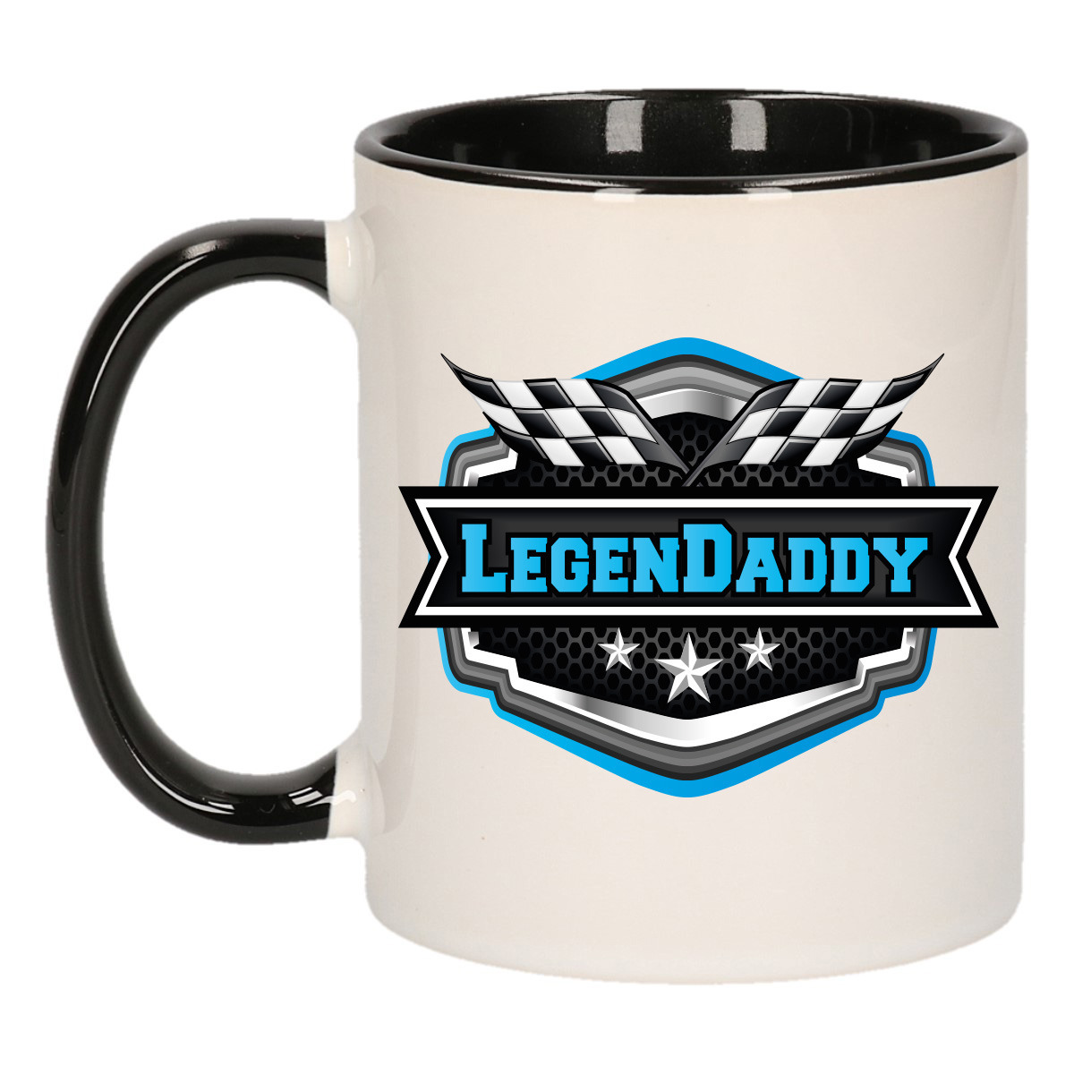 Vader/papa cadeau mok - Legendaddy - blauw/zwart - 300 ml - vaderdag/verjaardag -