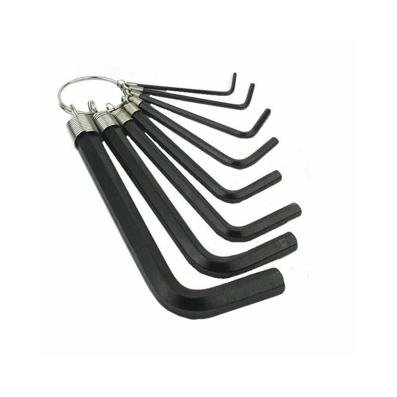 Inbus sleutelset 8-delig - vanadium staal - 2,5 t/m 10 mm -