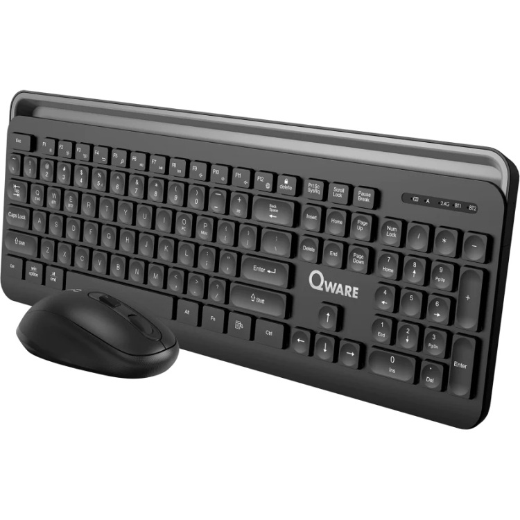 Qware Rotherham draadloze combo desktopset 800 - 1600 DPI, 2,4 GHz USB | Bluetooth