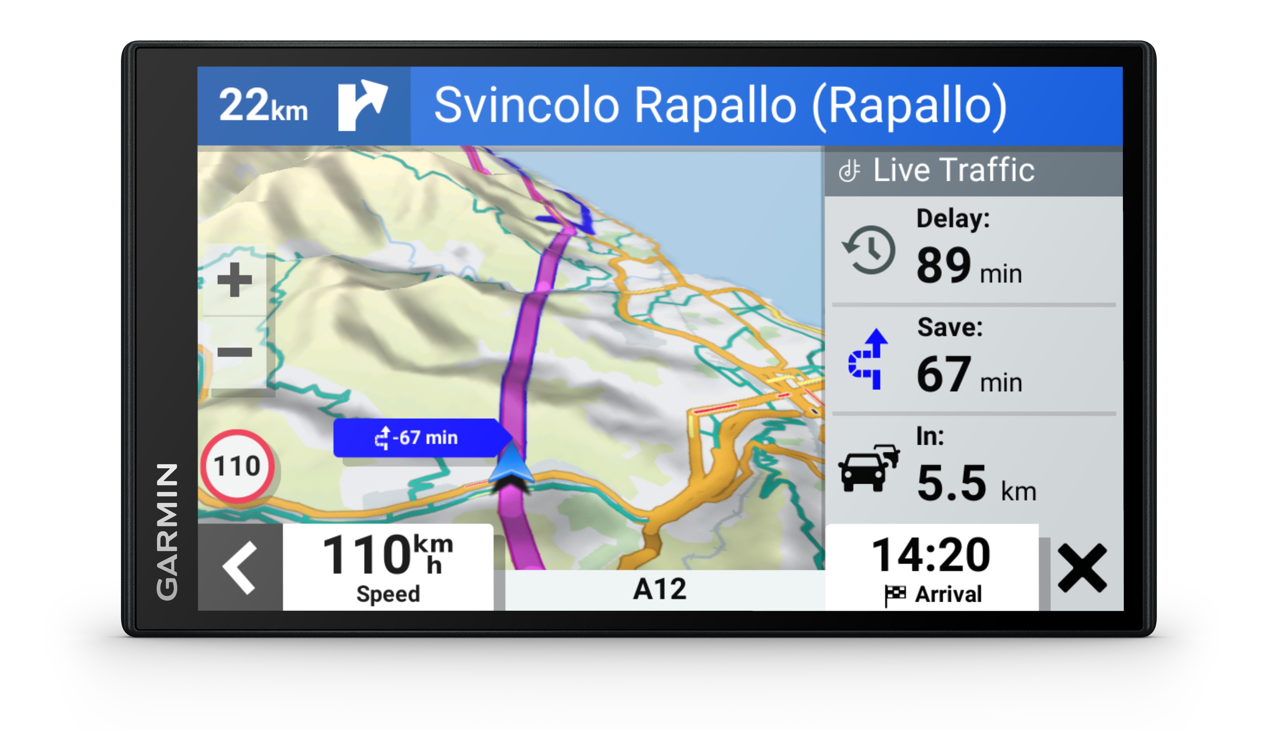 Garmin DriveSmart 76 MT-S Autonavigatie Zwart