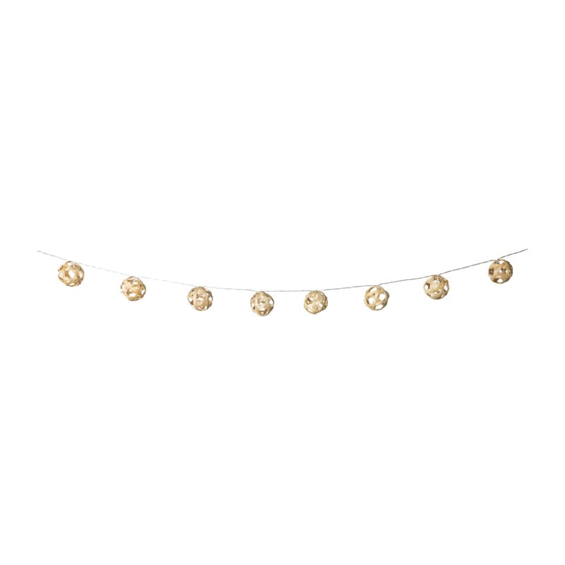 Slinger met bollen - bruin - 175 cm