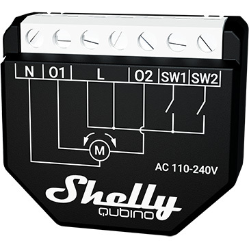 Shelly Qubino Wave Shutter relais 2-kanaals, Z-Wave