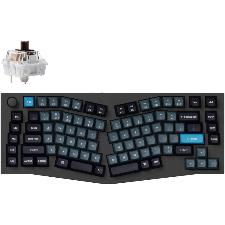 Keychron Q10 Pro-M3 toetsenbord Alice 75%, RGB leds, KSA Double-shot PBT, hot swap, Bluetooth 5.1, Knob
