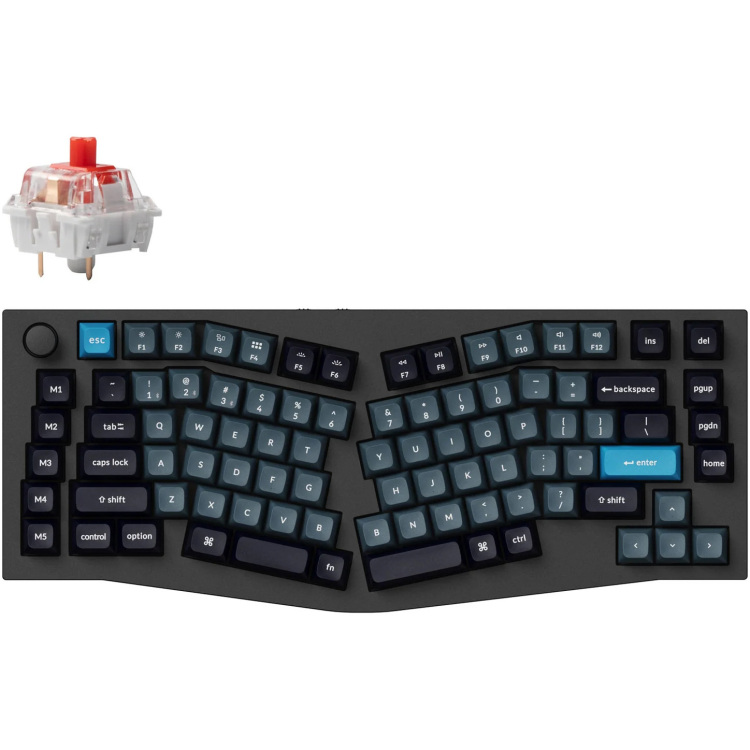Keychron Q10 Pro-M1 toetsenbord Alice 75%, RGB leds, KSA Double-shot PBT, hot swap, Bluetooth 5.1, Knob