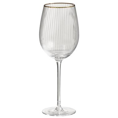 Wijnglazen Camille - transparant/goudkleur - 570 ml - 2 stuks - Leen Bakker