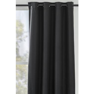 Gordijn Kai - zwart - 135x280 cm (1 stuk) - Leen Bakker