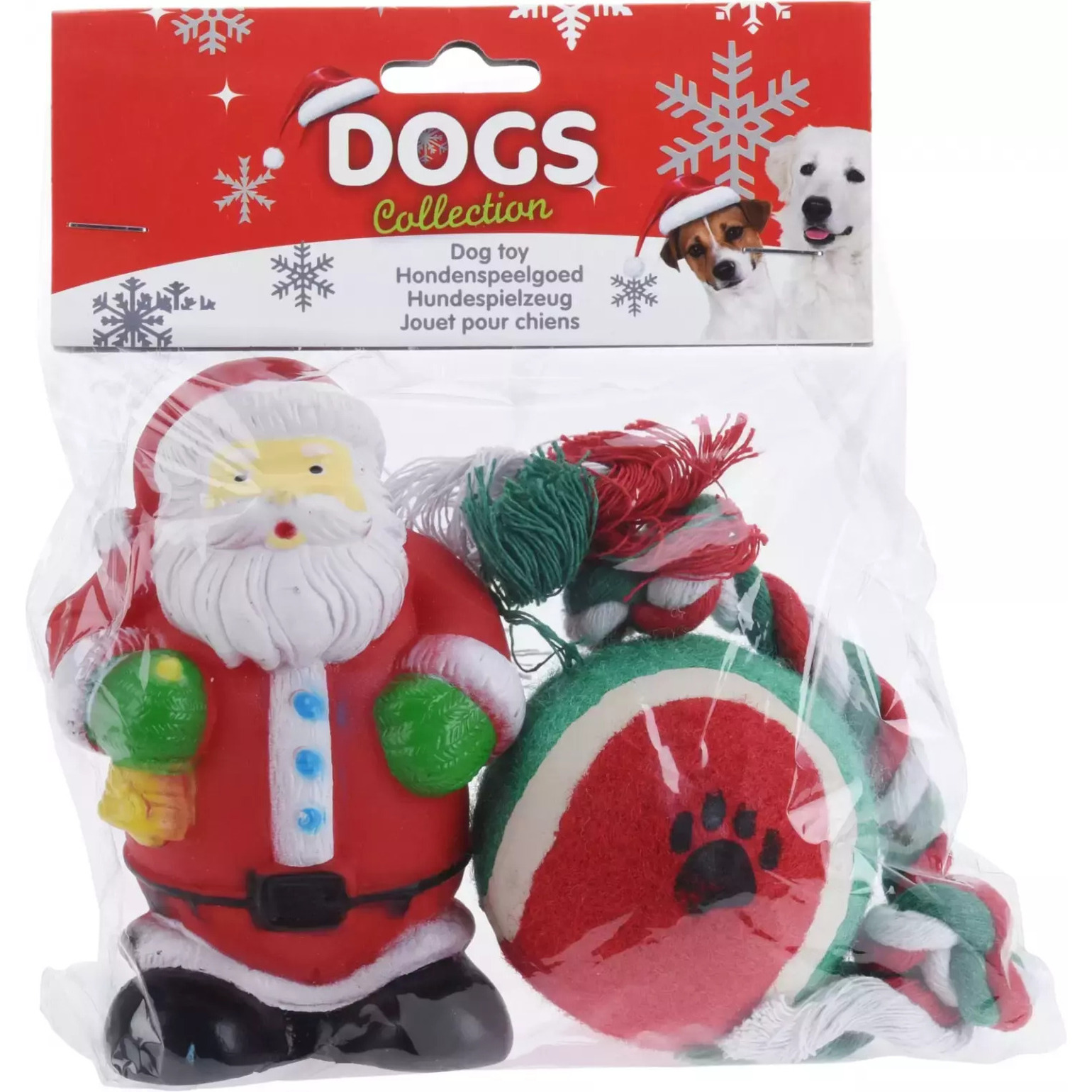 Honden speelgoed - 3x stuks speeltjes - kerstcadeau huisdieren -