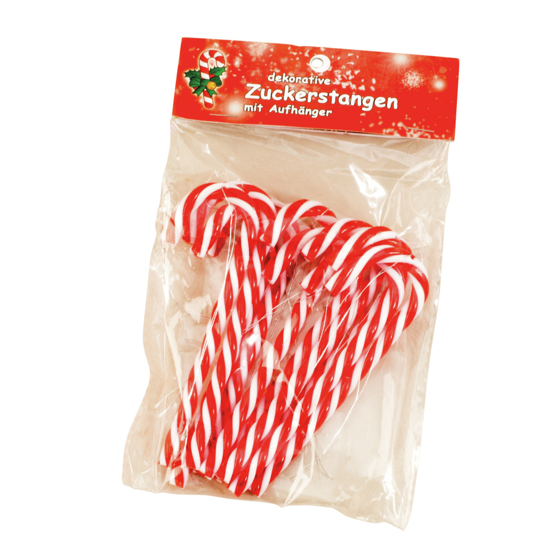 IKO kerstornamenten - zuurstokken - 10x - kunststof - 12,5 cm -
