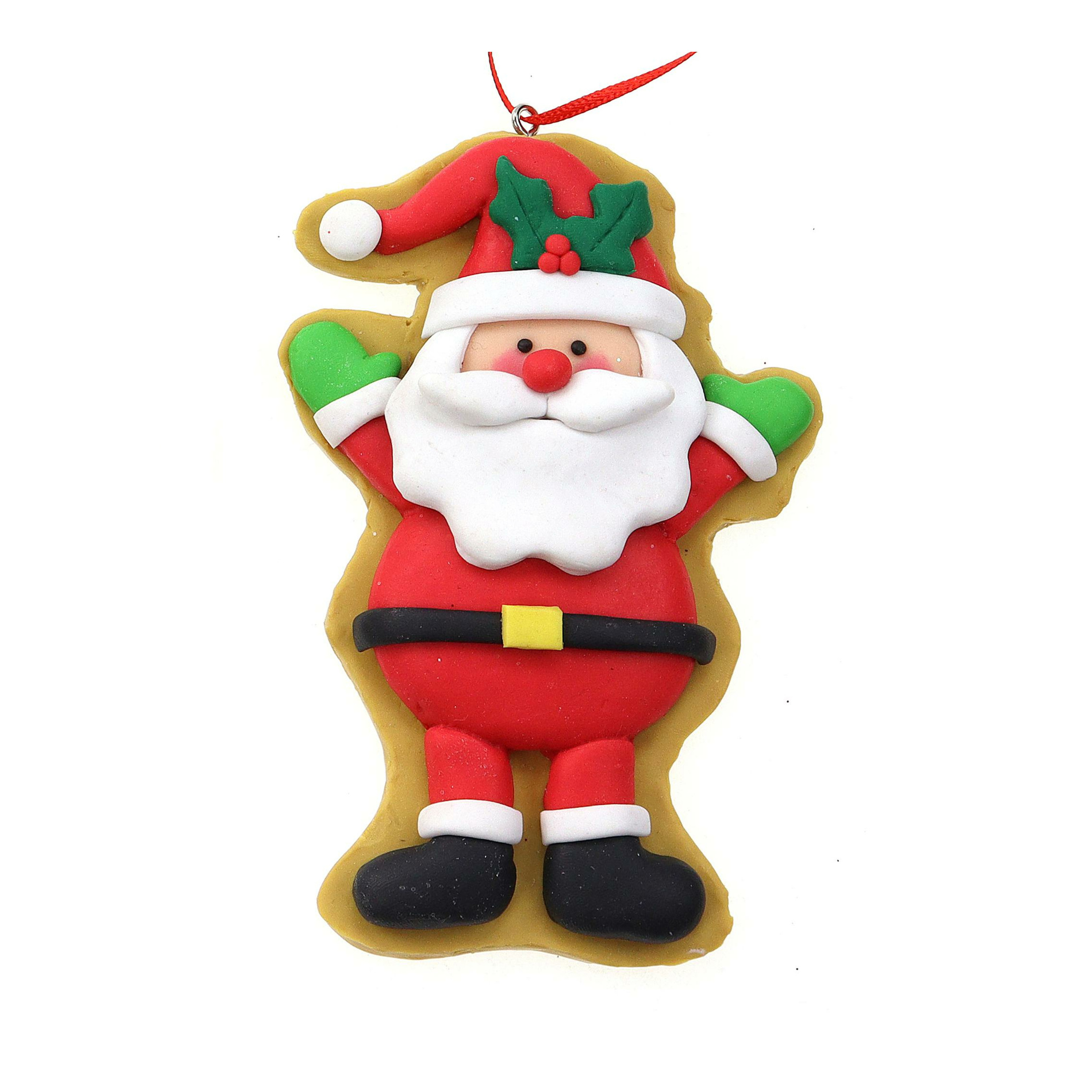 Kersthanger/kerstornament -kerstman -1x st- kunststof - 11 cm -