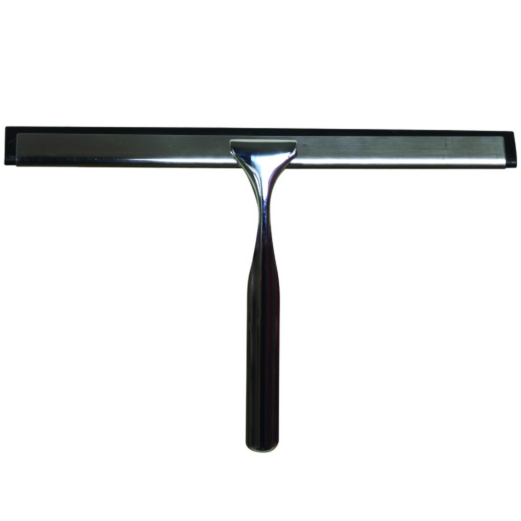 Douche/badkamer raamwisser - kunststof - zwart - met ophang lus aan zuignap - 25 cm -