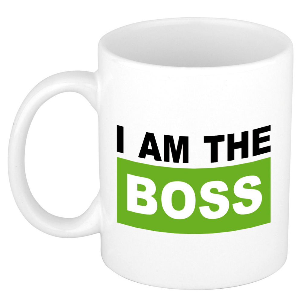 Cadeau mok voor baas - groen - grappig - keramiek - 300 ml - boss -