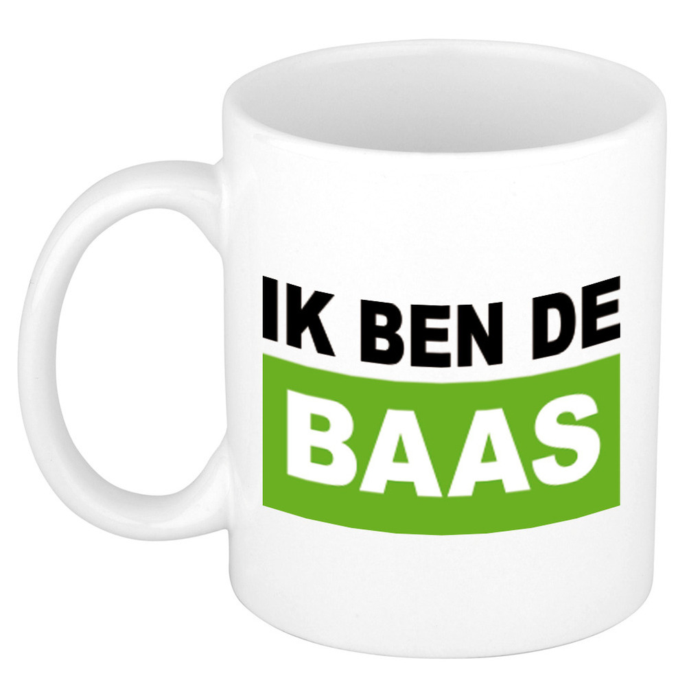 Cadeau mok voor baas - groen - grappig - keramiek - 300 ml - boss -