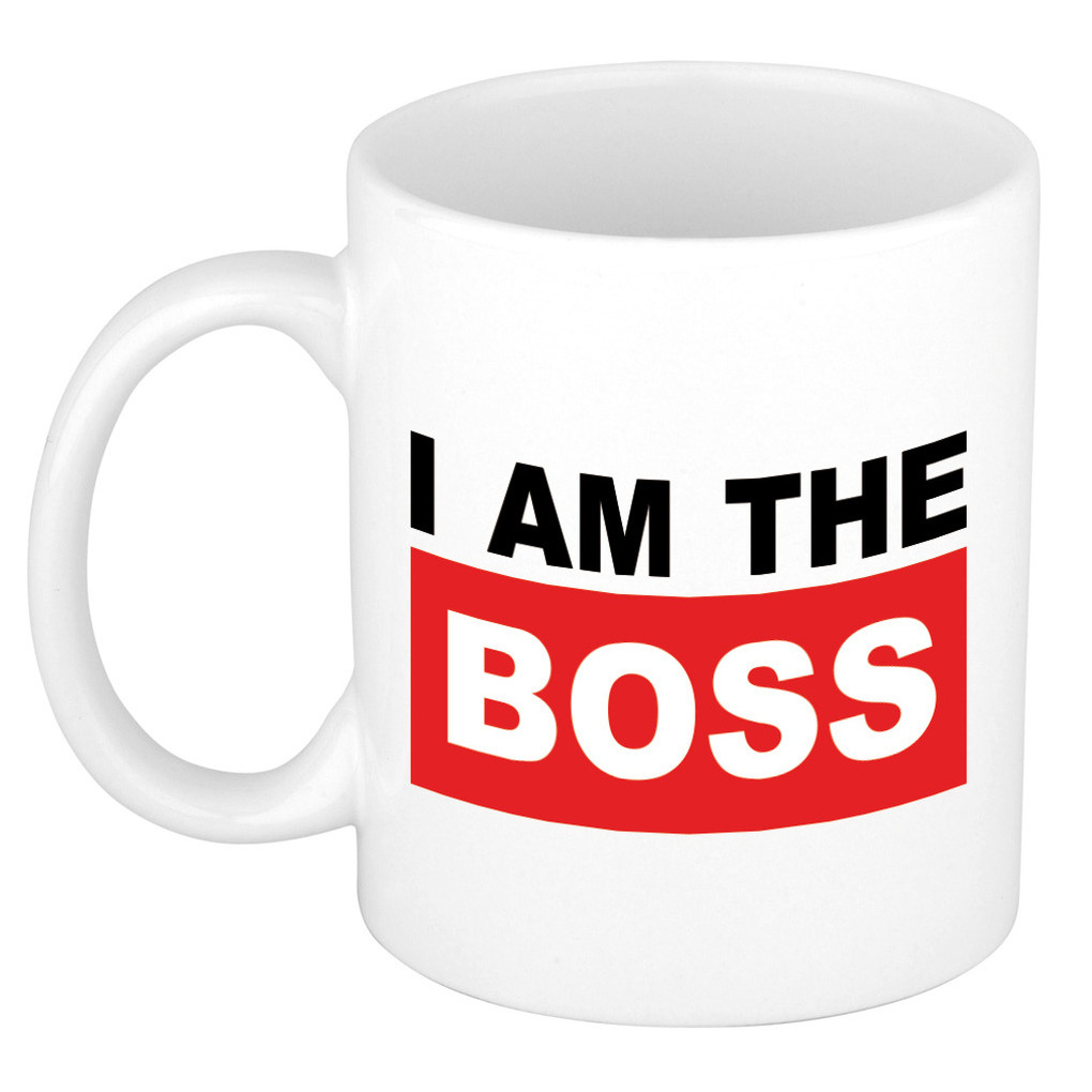 Cadeau mok voor baas - rood - grappig - keramiek - 300 ml - boss -