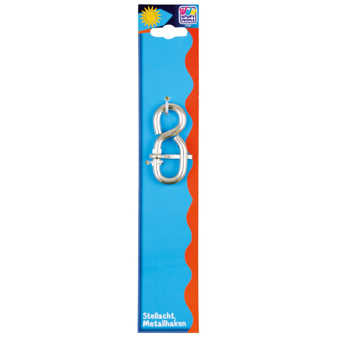 1x Stelhaken / metaalhaken 8 cm voor aanpassen lengte schommeltouw -