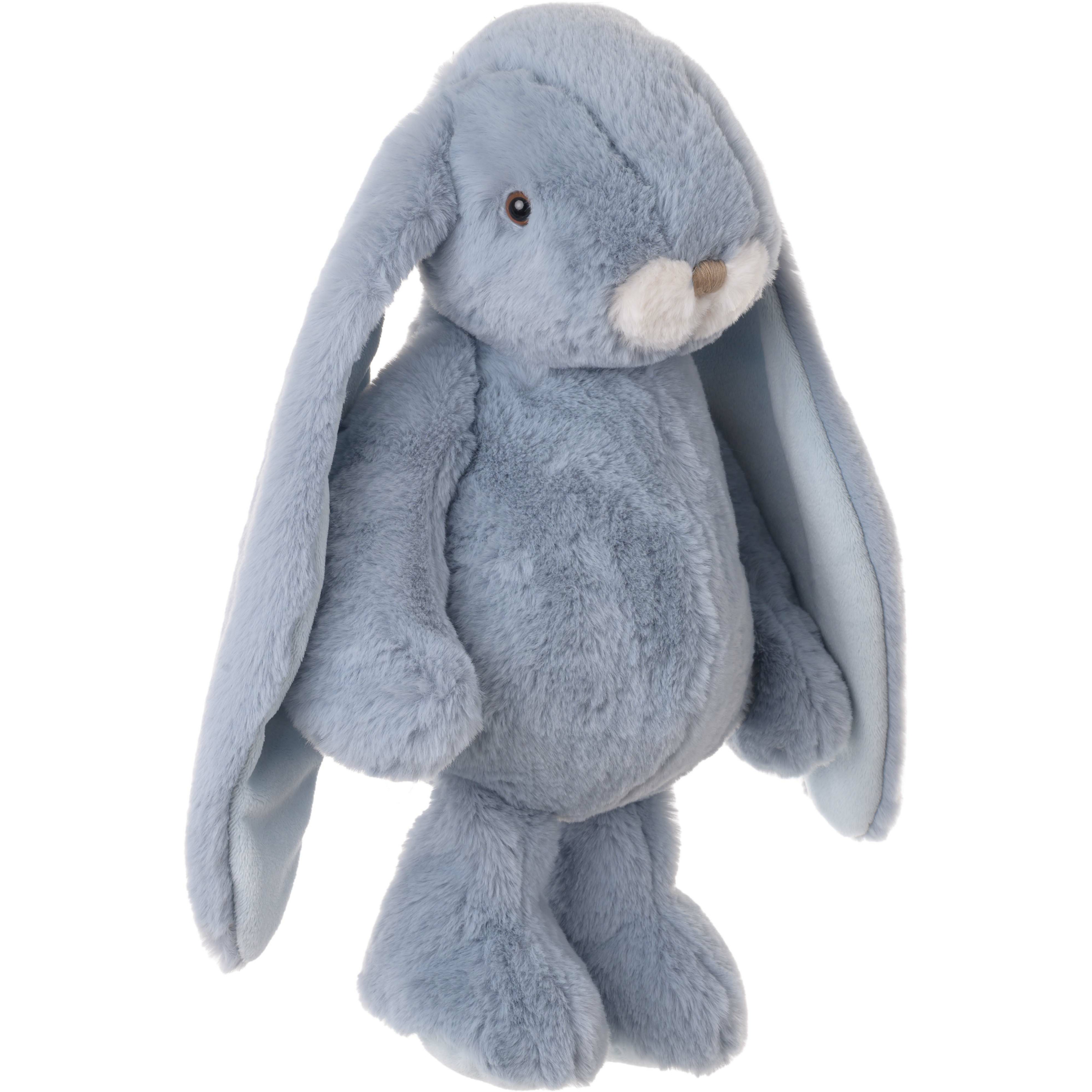 Bukowski pluche konijn knuffeldier - lichtblauw - staand - 40 cm - luxe knuffels -