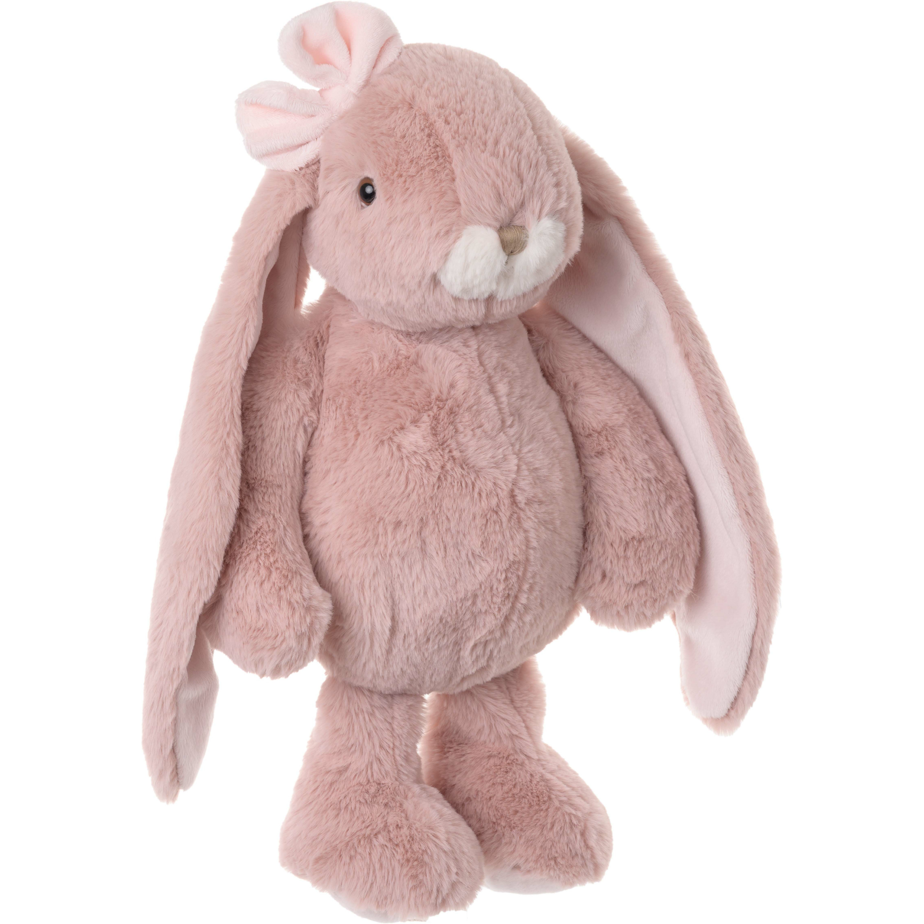 Bukowski pluche konijn knuffeldier - oud roze - staand - 40 cm - luxe knuffels -