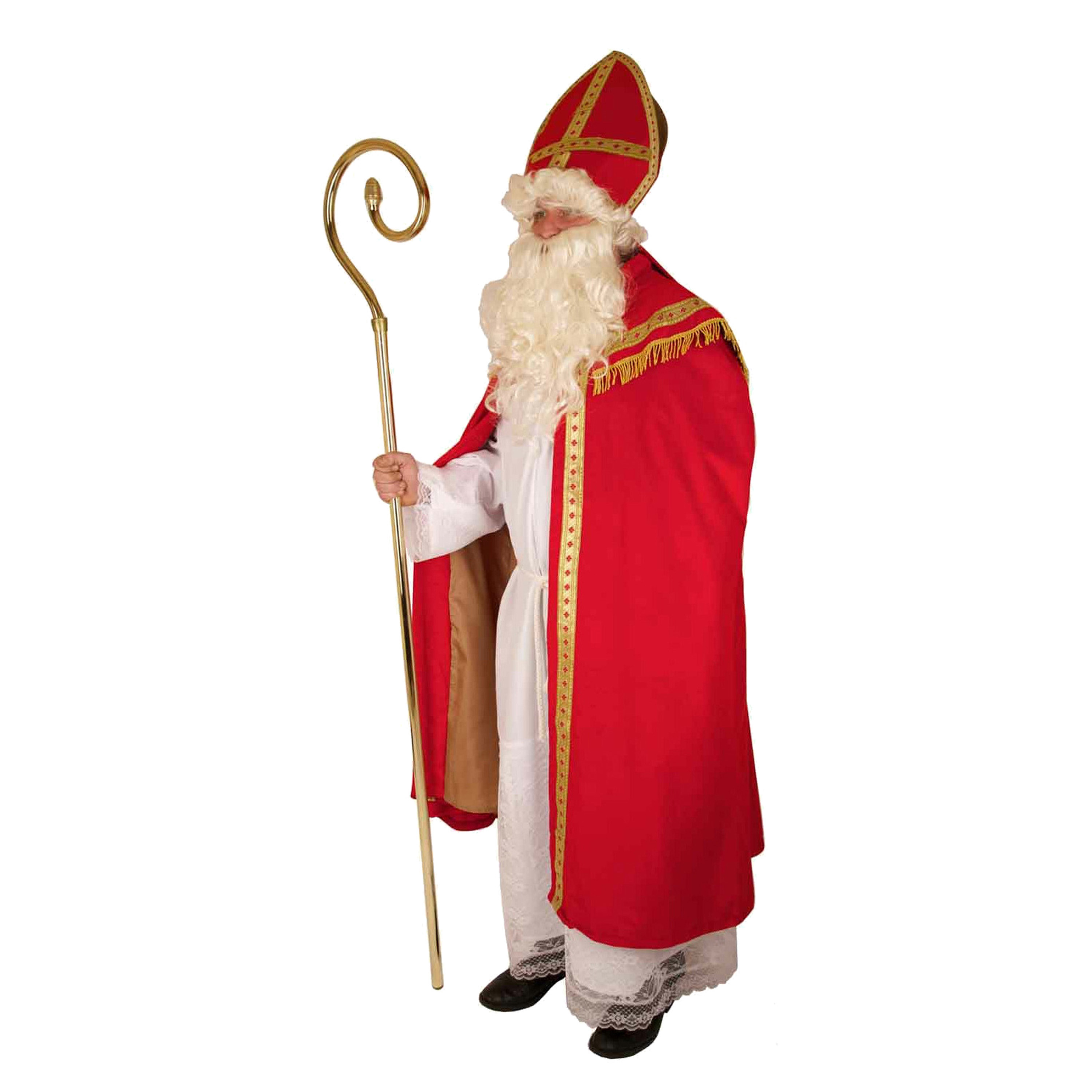 Sinterklaas kostuum - inclusief luxe krul staf 203 cm One size -