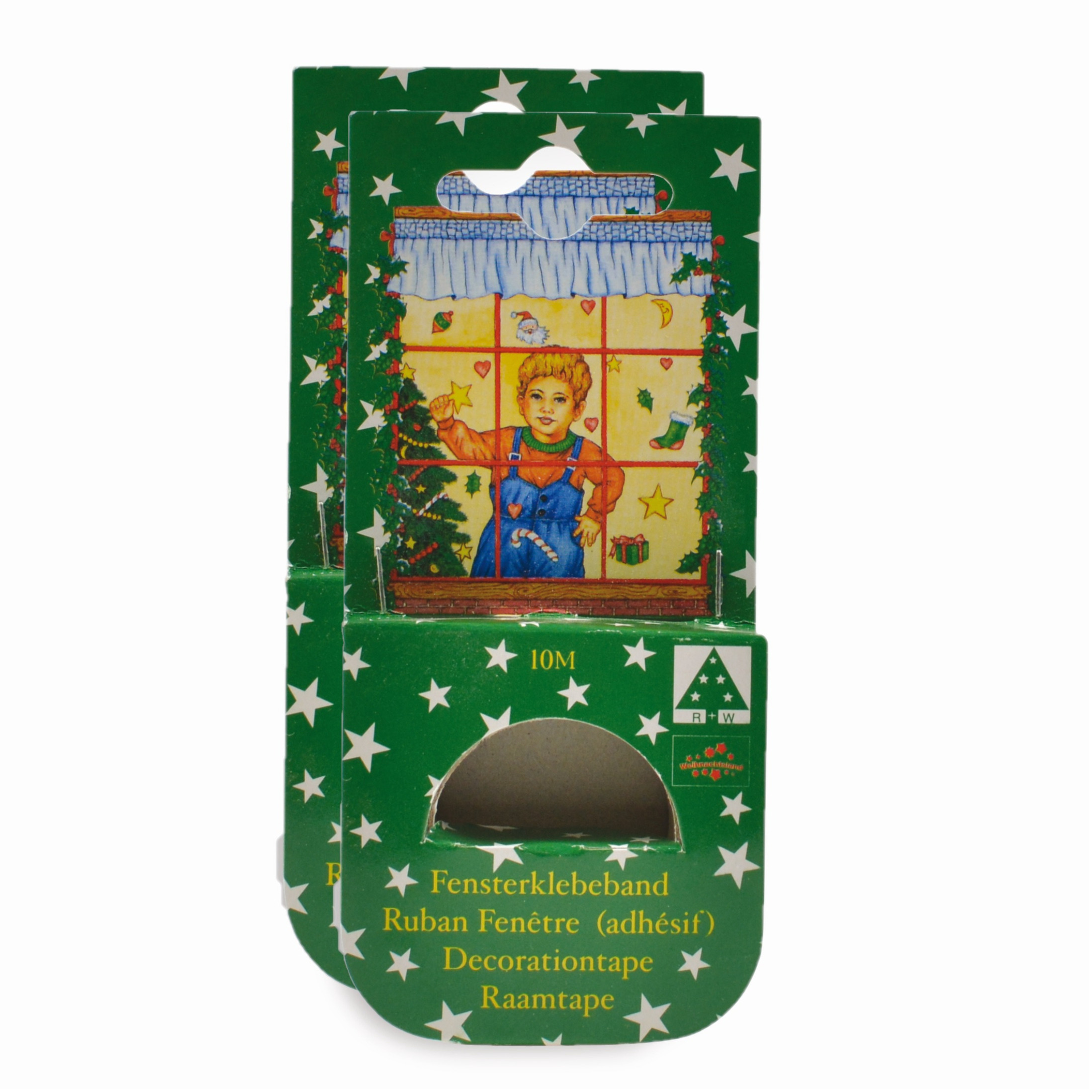 Raamtape - op rol - wit - 20 meter - plakband raamversiering/raamdecoratie -
