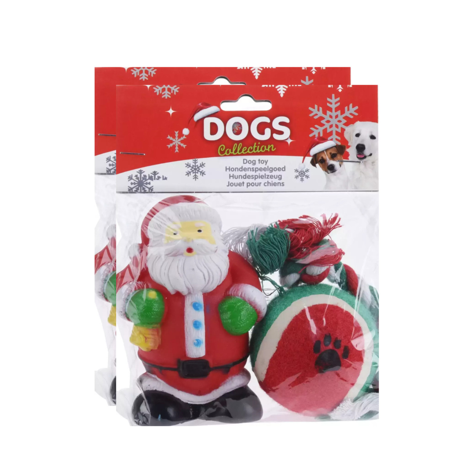 Honden speelgoed - 6x stuks speeltjes - kerstcadeau huisdieren -