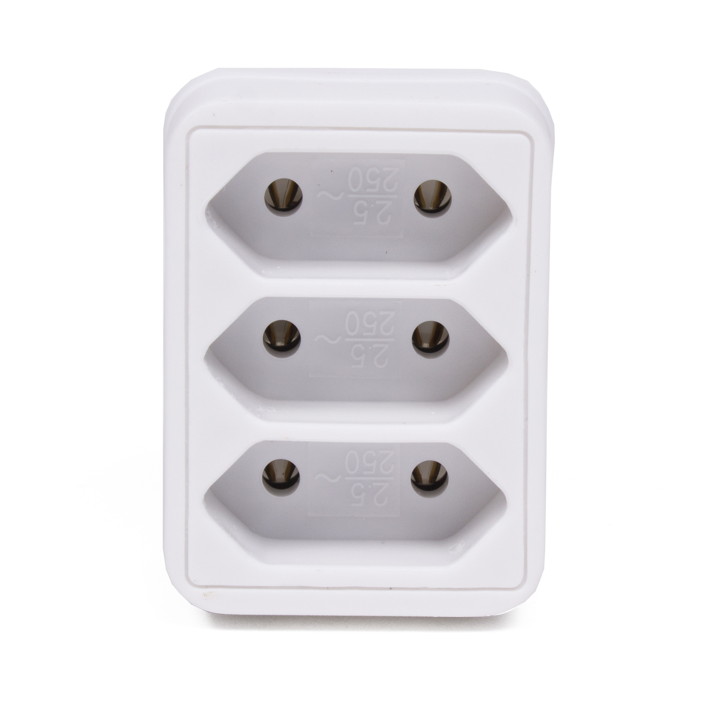 Stopcontact splitter - triple - wit - voor 3 platte stekkers - verdeelstekkers -
